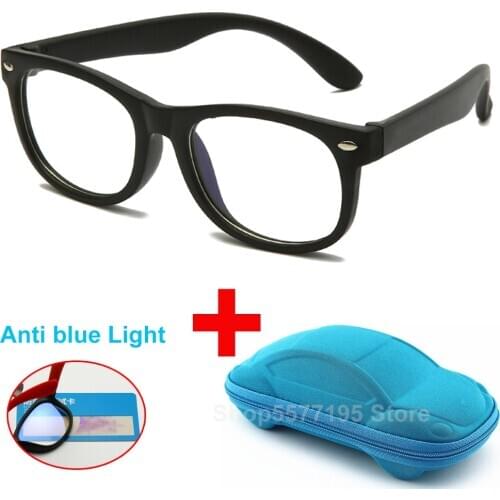 New Anti blue Light Kids Glasses Boys Girls Optical Frame Computer Transparent Glasses Children Silicone Soft Eyeglasses