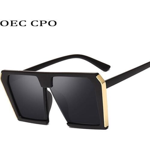 OEC CPO Fashion Women Square Sunglasses 2019 New Men Luxury Style Sun Glasses Ladies Oversized Sun Glasses Female Shades O244