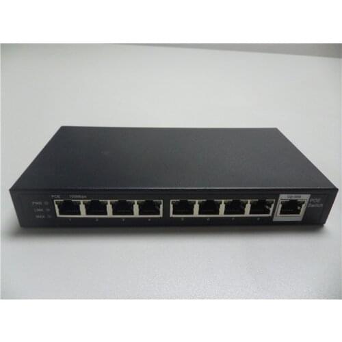 10/100Mbit fiber optical POE media converter 1*SC 8*RJ45 Ethernet switch single mode dual core 20KM