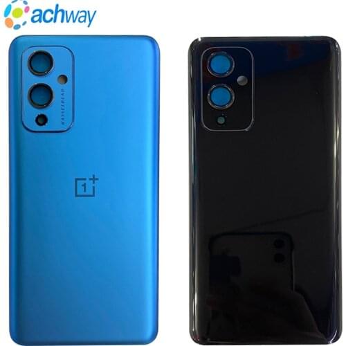 Original New For OnePlus 9 Back Battery Cover Door Rear Glass For Oneplus 9R Battery Cover 1+9R Back Cover Case with Glue
