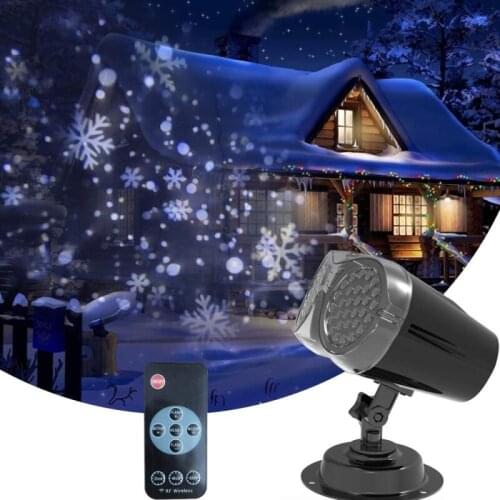 HOT 1PC Fairy Projection Lamp Snowflake Projector Light Super Bright Christmas LED Laser Lights Outdoor Lawn LED Projection Lamp