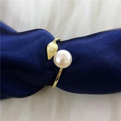 Wholesale ADJUSTABLE Gold Plated Leaf Ring Mountings Base Findings Jewelry Settings Parts for Pearls Beads Stones, 10pcs/lot