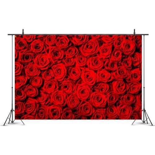 Romantic Red Roses Flower Portrait Couple Photography Wedding Party Backdrops Photocall Background Studio Shooting