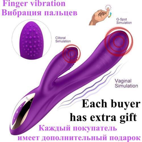 Silicone Finger Vibrator Dildo Rechargeable G Spot Vibrating AV Wand Clit Massager Sex Toy Adult Erotic Adult Products For Women