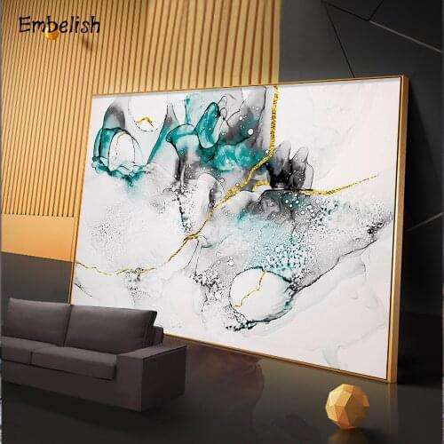 Embelish 1 Pieces Modern Home Decor Abstract Ink Natural Pattern Wall Picture For Living Room HD Canvas Paintings Bedroom Poster