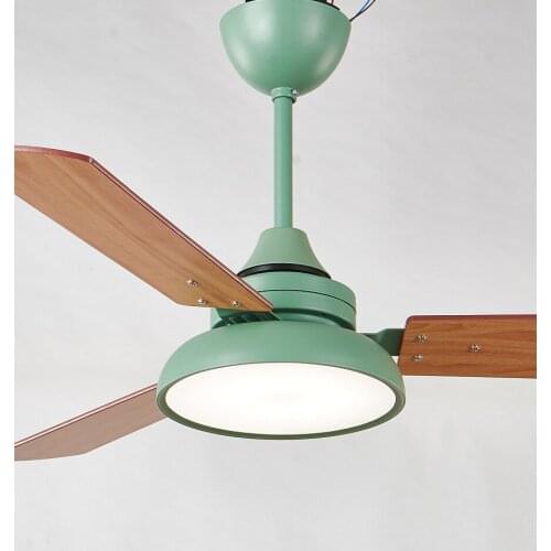 Fan light modern simple makaron living room household electric fan chandelier northern Europe dining room lamp fan with light
