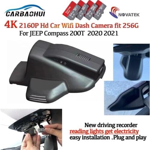 HD 4k 2160p Easy Installation Car DVR Dash Camera Video Recorder camera For JEEP Compass 200T 2017～2020 2021 Hidden Dash Camera