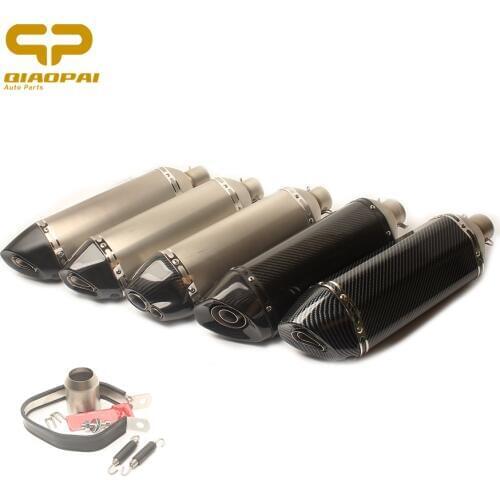 Exhaust Motorcycle Carbon Fiber Exhaust Pipe Muffler Clamp DB Killer For Honda CBR300 CBR500 Yamaha MT07 MT09 Kawasaki Z250