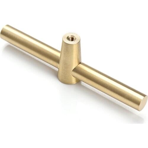 Golden Brass Furniture Cabinet Knobs Handle, Kitchen Cupboard Closet Handles Cabinet Pulls Single Hole Drawer Knobs Hardware