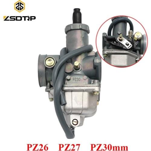 ZSDTRP KEIHIN PZ26 27 30mm Lever Carbs Hand/Cable Choke Carburetor 125CC 150CC 250CC ATV Quad Dirt Bike TTR250