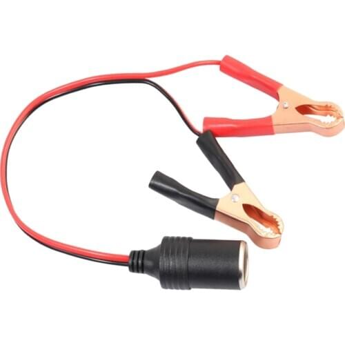 14" Clip-On Car Cigarette lighter Power Socket Adapter w/ Clip Connector 12V