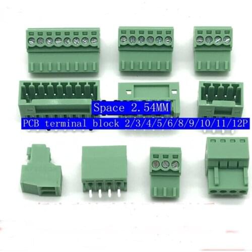 2sets small precision pluggable PCB terminal KF2EDGK-2.54mm