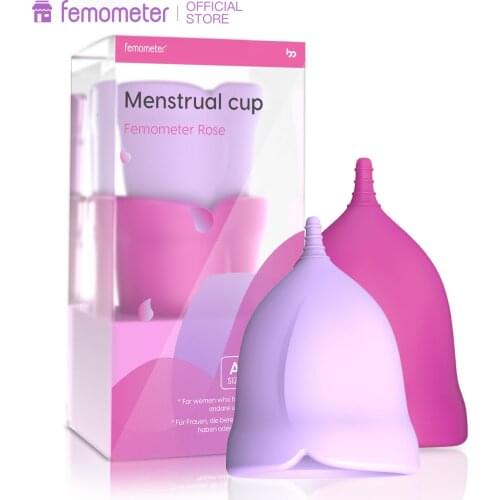 2Pcs/Set Femometer Menstrual Cup Sterilizing Silicone Menstrual Period Cup Feminine Hygiene Silicone Cup Woman Cup Coletor Copa
