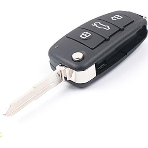 DAKATU 3 Button Folding Remote Flip Car Key Case Shell Fob For Chery E5 Replacement Remote Shell