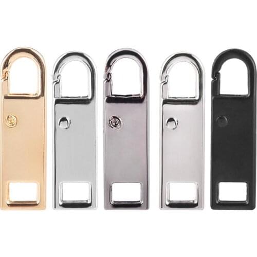 5pcs Detachable Zipper Pull Tab DIY Luggage Backpack Clothing Accessories(Random Color)