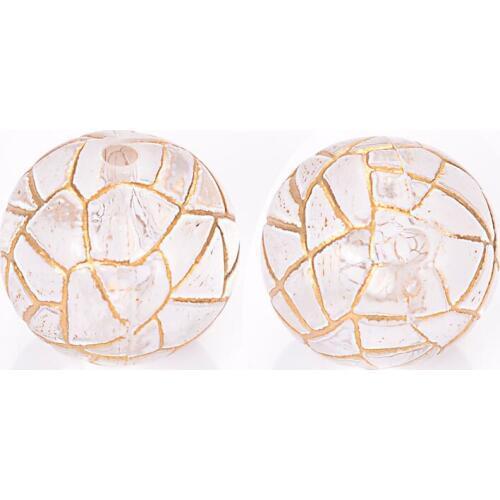 New Arrival 20 mm Crackled Acrylic Round Unique Antique Design Beads For Diy Handmade Jewelry Making Findings Accessories
