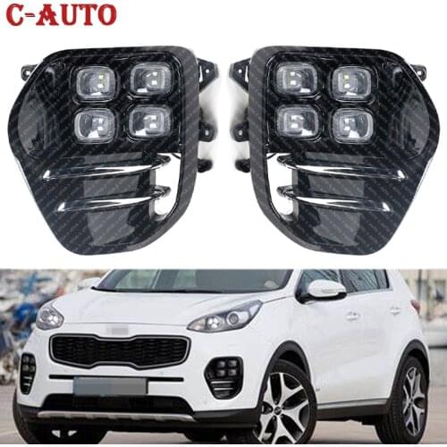 Car Front LED Daytime Running Lamp For KIA Sportage QL kx5 2016 2017 2018 DRL Headlight Fog Lights Driving Signal Lamp