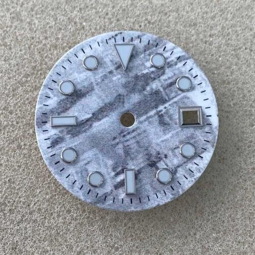 29mm Watch Dial Meteorite Pattern Blue Luminous For Mingzhu 2813/ ETA2836/ Japan 8215 8205 Movement Repair Parts