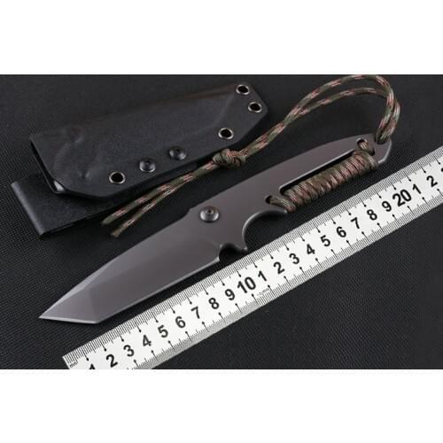 D2 Outdoor Self-Defense Combat Fixed Knife Camping Mountaineering EDC Sharp Hunting Knife Military Tool Pocket Straight Knife