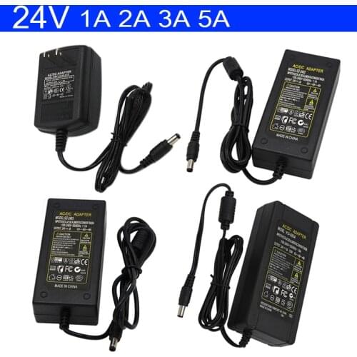 DC 24V Lighting Transformer AC100-240V Switching Power Supply 1A 2A 3A 5A LED Power Adapter For CCTV LED Strip Lights