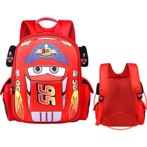 Lightning McQueen Cartoon 3D Car School Bags Boys Primary School Backpack Kids Kindergarten Schoolbags Mochila Infantil