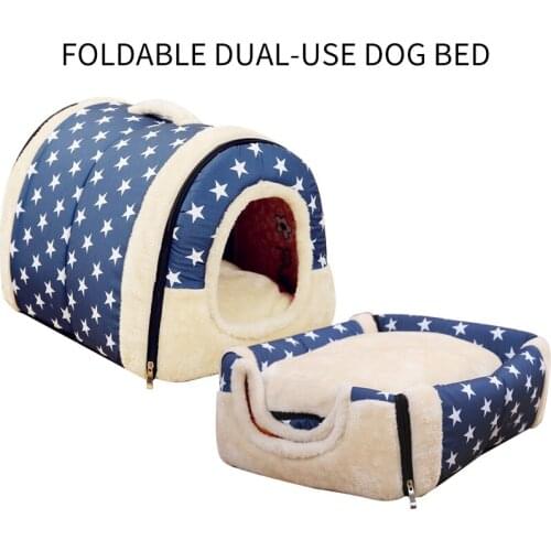 Dog Pet House Products Dog Bed For Dogs Cats Small Animals Semicircle Detachable Pet Bed In Pet House Portable Pet House