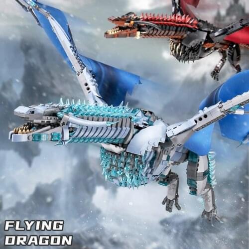 Movie Series The Ice and Fire Dragon Model Educational Building Blocks Collectible Bricks Toys For Gift