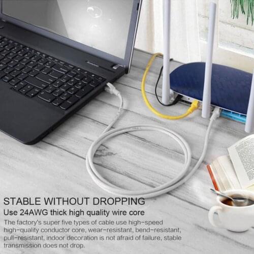 1M/2M/5M/10M/15M Optional White CAT5/CAT-5e Ethernet Cable RJ45 + DC Power CCTV Network Lan Cable For System IP Cameras