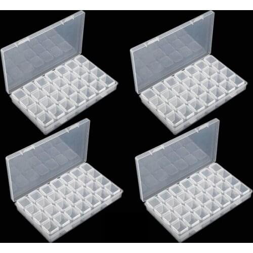 28 Grids Diamond Painting Accessories Box Jewelry Box Rhinestone Embroidery Crystal Bead Organizer Storage Case Container Tools