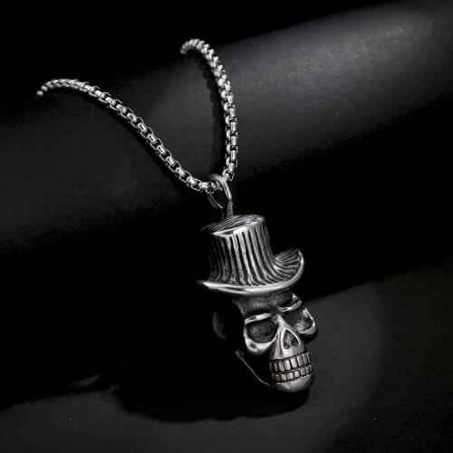 Skull Necklace for Men High Quality Stainless Steel Fashion Pendant 2021Miasol Brand Trendy Boy Chain Youth Cool Collocation