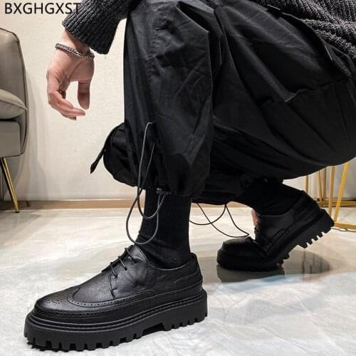 Black Oxford Shoes for Men 2021 Fashion Leather Casual Shoes Brogue Man Luxury Designer Shoes Men Zapatillas De Hombre Chaussure