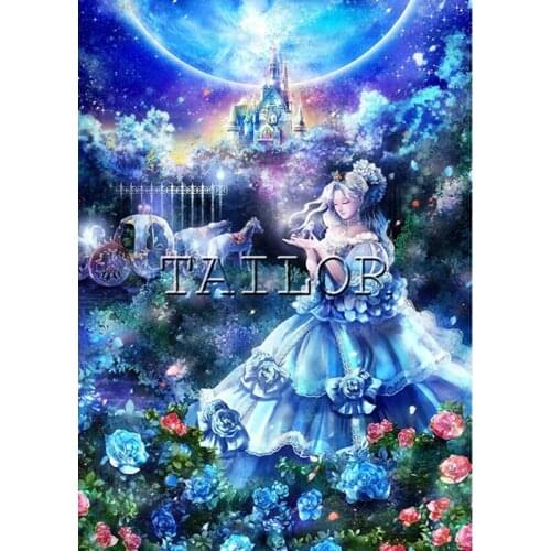 Full square 5d diamond painting kit Princess horse castle woman flower landscape complet embroidery dirll drawing mosaic Cross 5