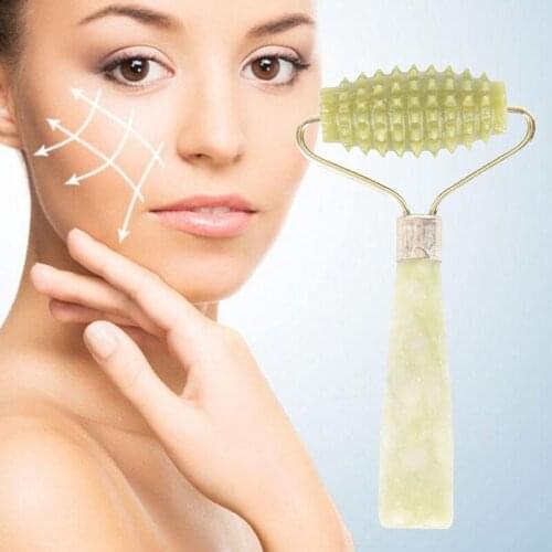 Natural Anti-aging Facial Beauty Massage Tool Jade Roller Face SPA Thin Massager