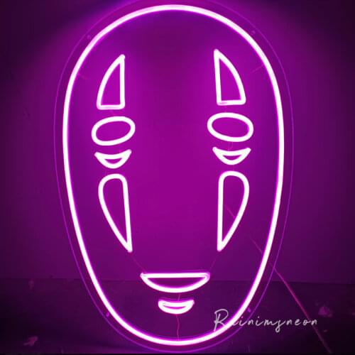 Custom No Face Anime Led Neon Signs Indoor Bedroom decoration light neon sign custom decor led neon light signs for gift