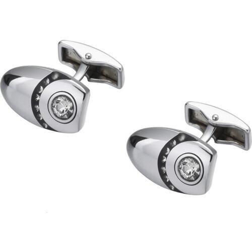 The new French fashion mens shirt cuff high quality silvery cufflinks Crystal Cufflinks