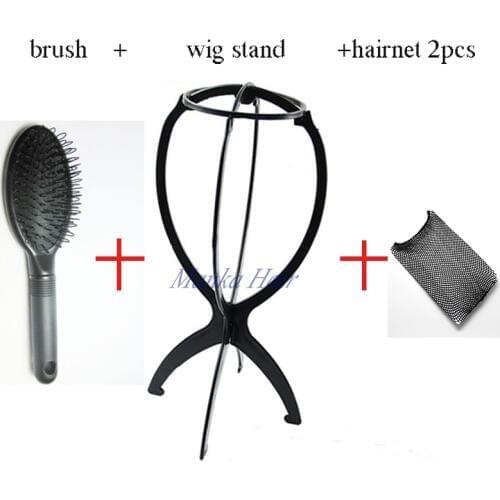 New Plastic Folding Stable Durable Wig Hair Head Hat Cap Display Holder Stand Tool Hair Accessories Black
