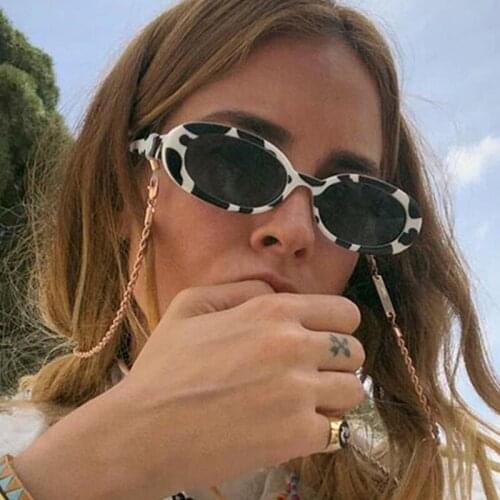 Retro Sunglasses for Women Small Oval Frame Sun Glasses Fashion Shades Vintage Eyewear UV400 Luxury Sun Glasse