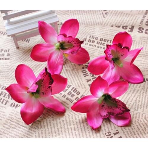 Large artificial orchid flowers Silk orchid floral heads Real touch orchids,DIY flower wreath,Hair Decoration for Wedding Party