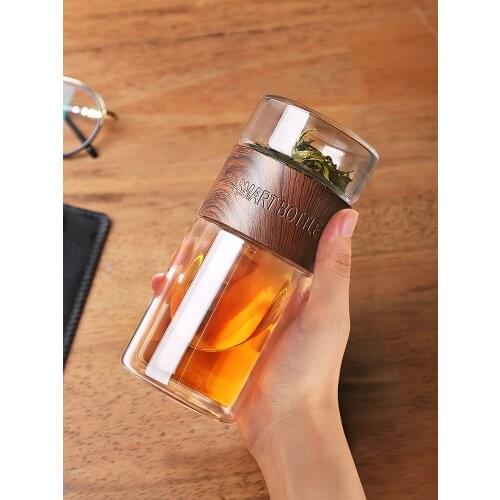 Portable Travel Tea Water Bottle Drinkware Double Wall Glass Tea Infuser Tumbler Stainless Steel Filters The Tea Filter BS50SP
