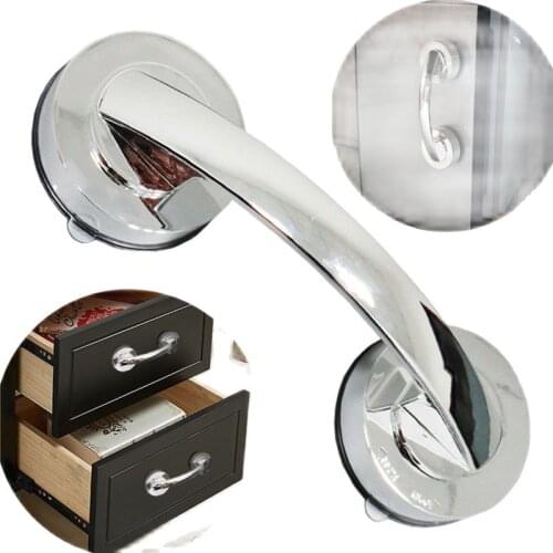 Push pull Glass door Handle Powerful Suction Cup Wall mount Anti-slip Handrail for Shower Bathroom Bathtub Safety Accessories