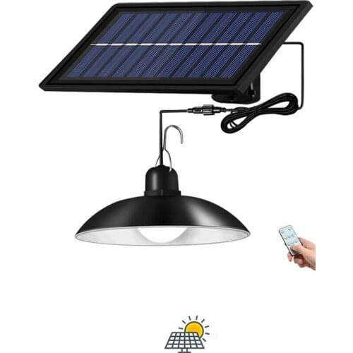 Retro Lampshade Solar Pendant Light LED Outdoor Indoor Solar Power Lamp 9.8FT Cord Sunlight Pendant Ceiling Porch Home Garden Ya