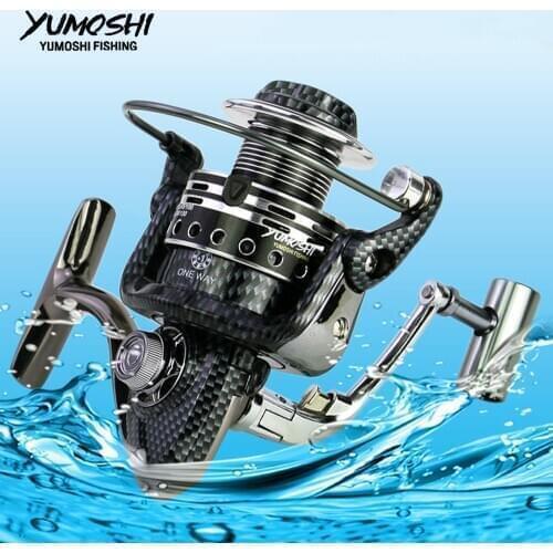 Yumoshi wheels fishing reel Without Gap All-Aluminum Body 5.5:1 13+1BB casting spinning wheel type Sea Rock lure fishing BA
