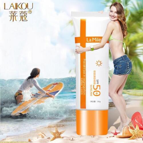 LAIKOU Facial Body Sunscreen Whitening Sun Cream SPF 50+ Oil Free Radical Scavenger Anti Oxidant Moisturizing Anti Sun Day Cream