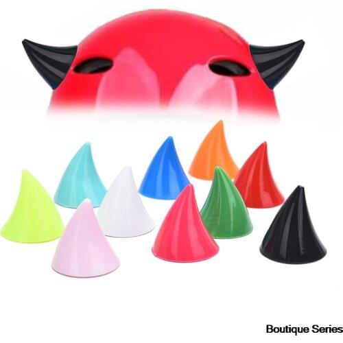 1PC Motorcycle Helmet Horns Plastic Silicone Suction Cup Soft Horn Decoration Headwear Rubber Horn Decoration Accessories