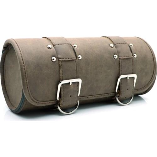 Universal Black Motorcycle Tool Bag Roll Barrel Racing Tail Barrel Storage Front Fork Handlebar Saddlebag For BMW 1200