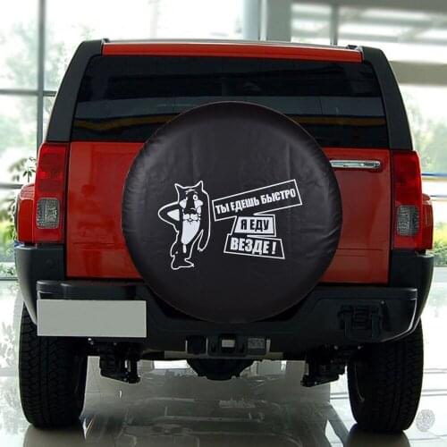 Universal PVC Leather Spare Tire Wheel Cover Case Protector Bag Pouch For Mitsubishi Pajero Hyundai Galloper Kia Sportage