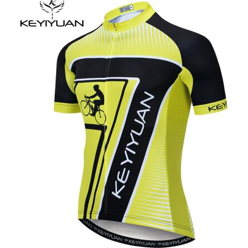Keyiyuan 2021 Cycling Clothing Men Short Sleeve Cycling Jersey Summer Breathable Quick Dry Bike T-Shirt Ropa Ciclismo Maillot
