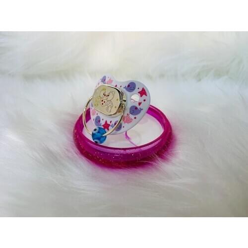 Golden Spout Design 8 Gauge Butterfly Baby Accessory Gift Newborn Babies Soothing Silicone Shaper Safe Nipple