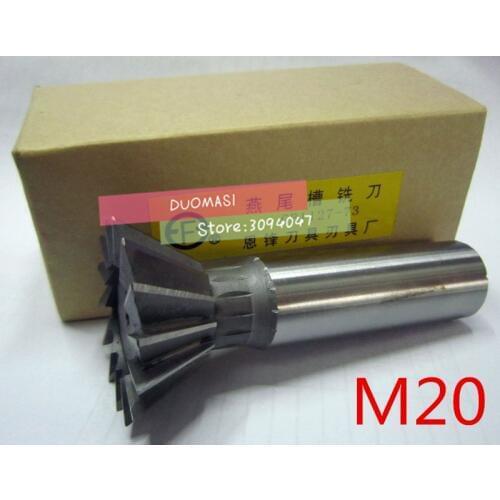 Free Shipping 1Pcs 20mm*50 / 20mm*70/ 20mm*75 Degree HSS Dovetail Cutter End Mill