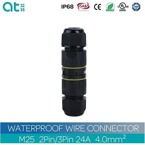 1pcs M25B Straight Type Connector with Terminal Block IP68 LED Outdoor Lighting Waterproof Wire Connector